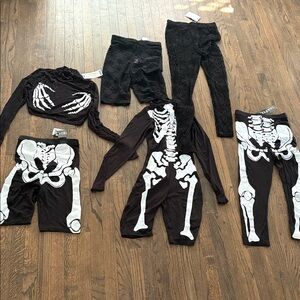 Boohoo Black Skeleton Print Pants & Jumpsuits Set